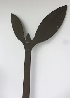 Huub & Adelheid Kortekaas - Groot monumentaal wandobject / Buitenbeeld cortenstaal, Kiemplant + boek! kopen? Bied vanaf 1000!