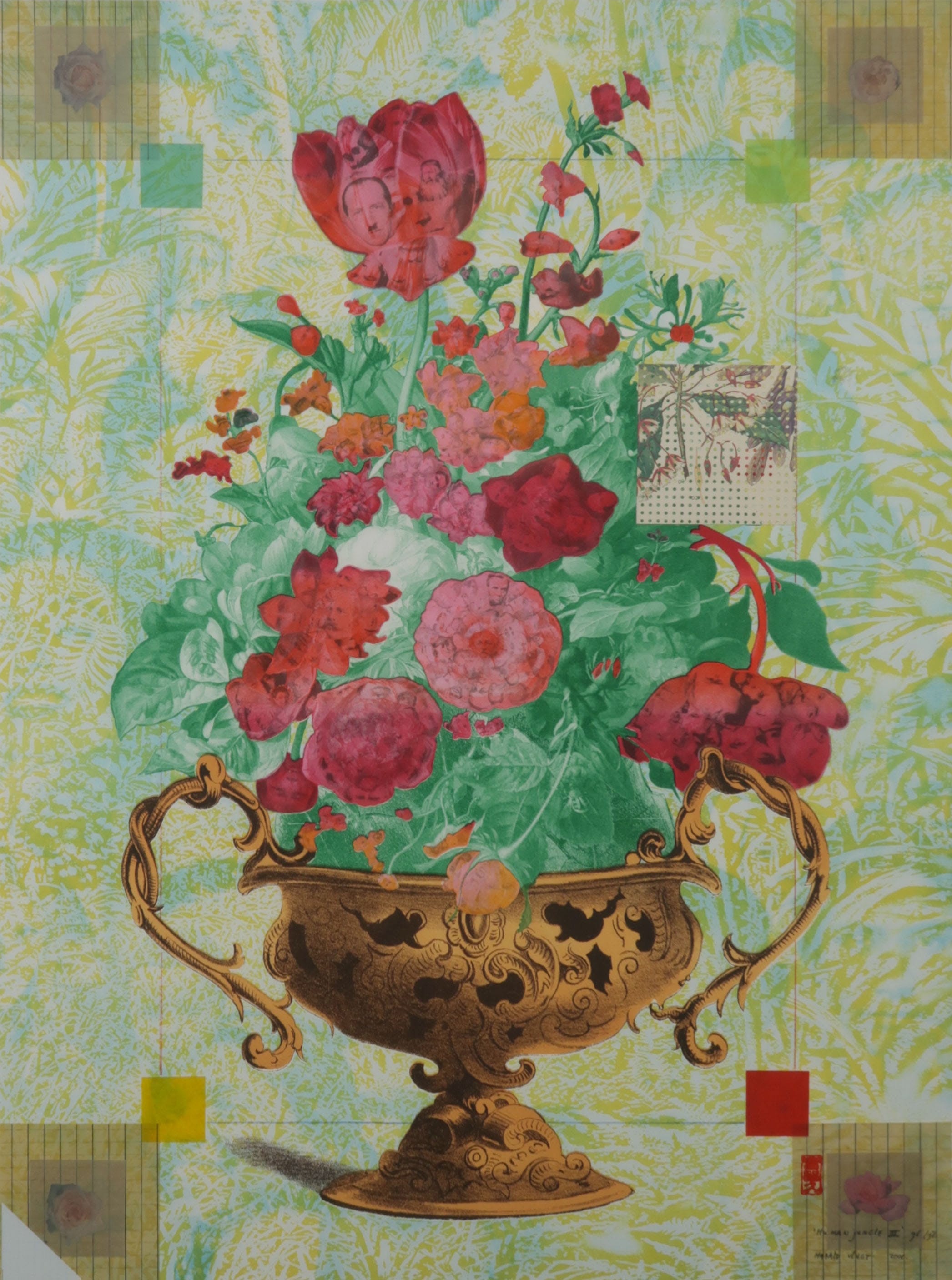 Harald Vlugt - Zeefdruk en Collage, Human Jungle III - Ingelijst kopen? Bied vanaf 40!