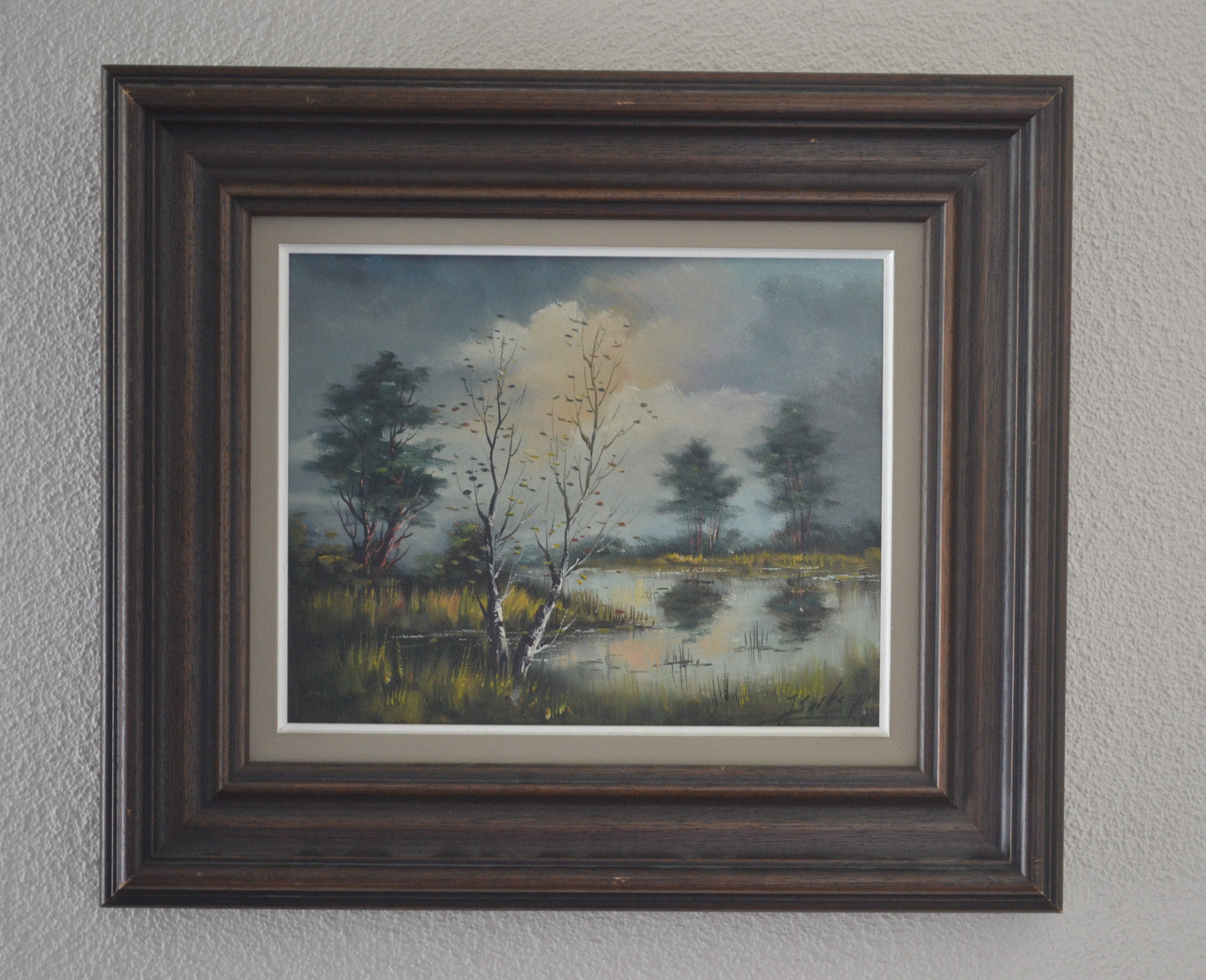 Joop Smits - Joop Smits (1938-2014) Brabants vennetje - Olieverf op doek kopen? Bied vanaf 1!