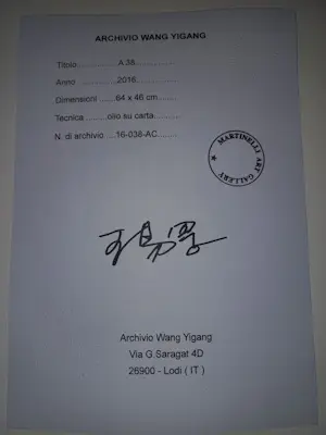 Wang Yigang - No. A 38 - oil on paper kopen? Bied vanaf 995!