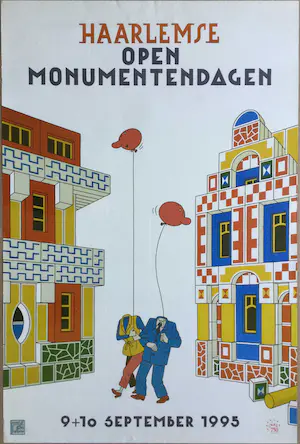 Joost Swarte - Haarlemse Open Monumentendagen 1995 | affiche kopen? Bied vanaf 1!