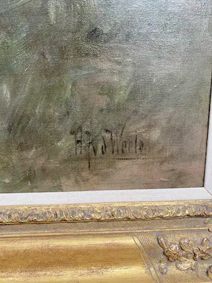 Herman van der Weele - 1852-1930, herder met schaapskudde op de hei. Olieverf op doek 58,7 x 86,9 cm. kopen? Bied vanaf 1200!