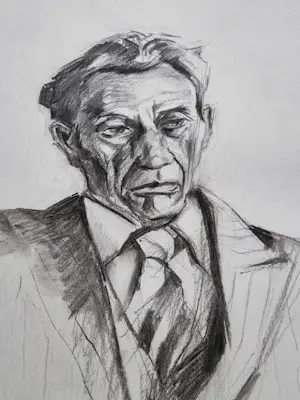 Jo Manders - Portret schetsen kopen? Bied vanaf 15!
