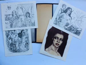 Peter Demaree - Map: Dark Lady met vier litho's kopen? Bied vanaf 55!