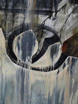 Ronald Hooft - Zeer groot schilderij (200 x 200 cm), “Gun” – New York, 1992 kopen? Bied vanaf 1!