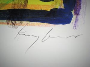 Theo Kuijpers - GROOT Abstract Figuratief gesigneerd Litho "Chartres" met catalogus! kopen? Bied vanaf 1!