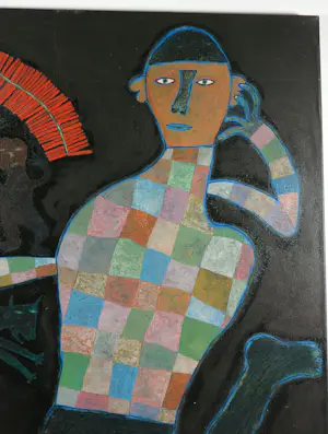 Shahid Parvez - Acryl op doek, 923CRACKERS (Zeer groot!) + boekje kopen? Bied vanaf 1200!