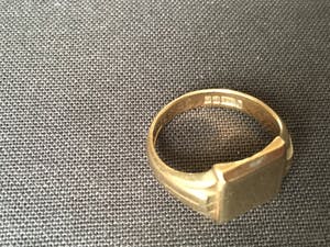 9K Goud - herenring in geelgoud, volledig gekeurd kopen? Bied vanaf 25!