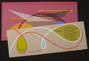 Cesar Domela - en Maarten Mourik - Lot van twee zeefdrukken met een gedicht kopen? Bied vanaf 1!