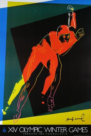 Andy Warhol - Gesigneerd affiche, XIV Olympic Winter Games - Ingelijst (Groot) kopen? Bied vanaf 1!