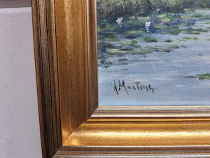 Dicky van Ierssel-Rogmans - Waterlandschap met Waterlelies kopen? Bied vanaf 50!
