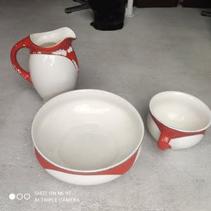 Societe Ceramique - Lampetstel: Waskom, Waterkan, Po kopen? Bied vanaf 1!
