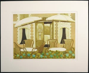 Willy Belinfante - en Laetitia de Haas - Lot van vier kleurenetsen, Bloemen kopen? Bied vanaf 35!