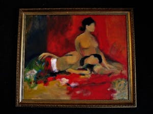 Niet of onleesbaar gesigneerd - Mooi impressionistisch geschilderd olieverf "twee naakte dames" kopen? Bied vanaf 10!