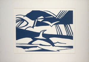 Paul Overhaus - Houtsnede op Japans papier, Vogels no.1 kopen? Bied vanaf 35!