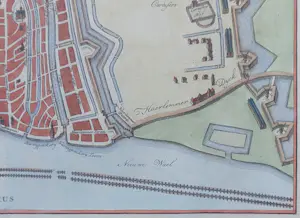 Isaac Tirion - Amsterdam zo als het na de vergrooting des jaars 1593..- Oude Kaart 1760 kopen? Bied vanaf 100!
