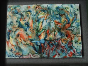 Carla Schot - - Olieverfschilderij - Figuren [2] kopen? Bied vanaf 50!