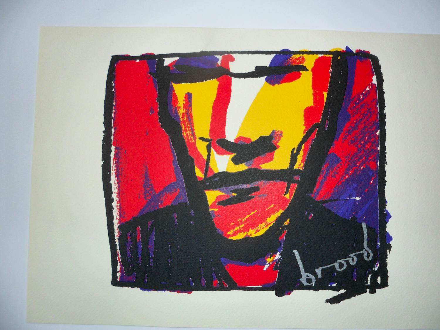 Herman Brood - Zeefdruk, Woedend Licht. verkocht voor € 60!