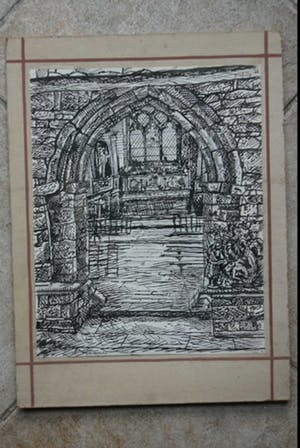 Herman Bieling - "Locronan"(Bretagne) - inkttekening - 1962 - laatste keer! kopen? Bied vanaf 49!
