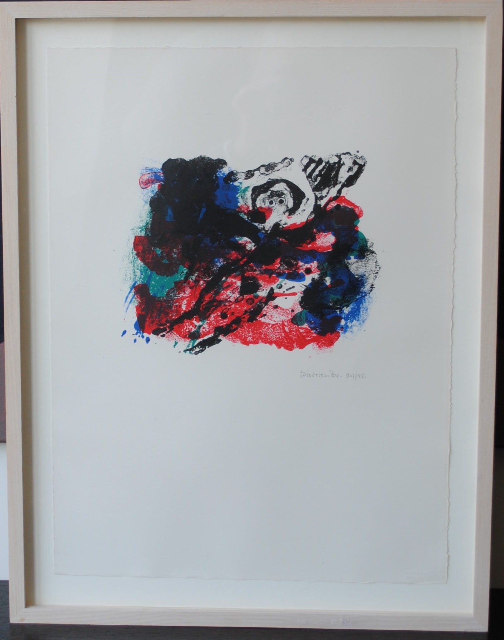 Jef Diederen - Vroege kleurenlitho uit 1964 - kleine oplage - ingelijst kopen? Bied vanaf 175!