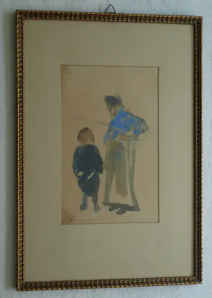 AcheterMaarten Jungmann - Ingelijste aquarel , Twee figuren....? Enchérissez de 50!