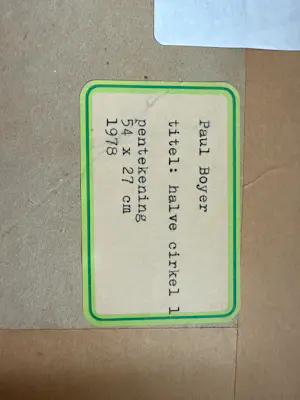 Buy Paul Boyer - Halve Cirkel 1? Bid from 25!