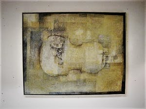 Caveto - Jan Dohmen (Bladel 1923-) GROOT olieverf op doek - Cello of Viool - gesigneerd kopen? Bied vanaf 1!