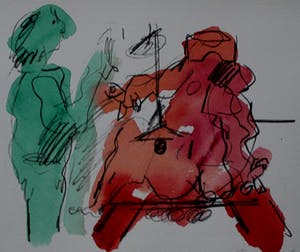 Jan Sierhuis - Met de hand ingekleurde litho (aquarel) - 1974 kopen? Bied vanaf 55!