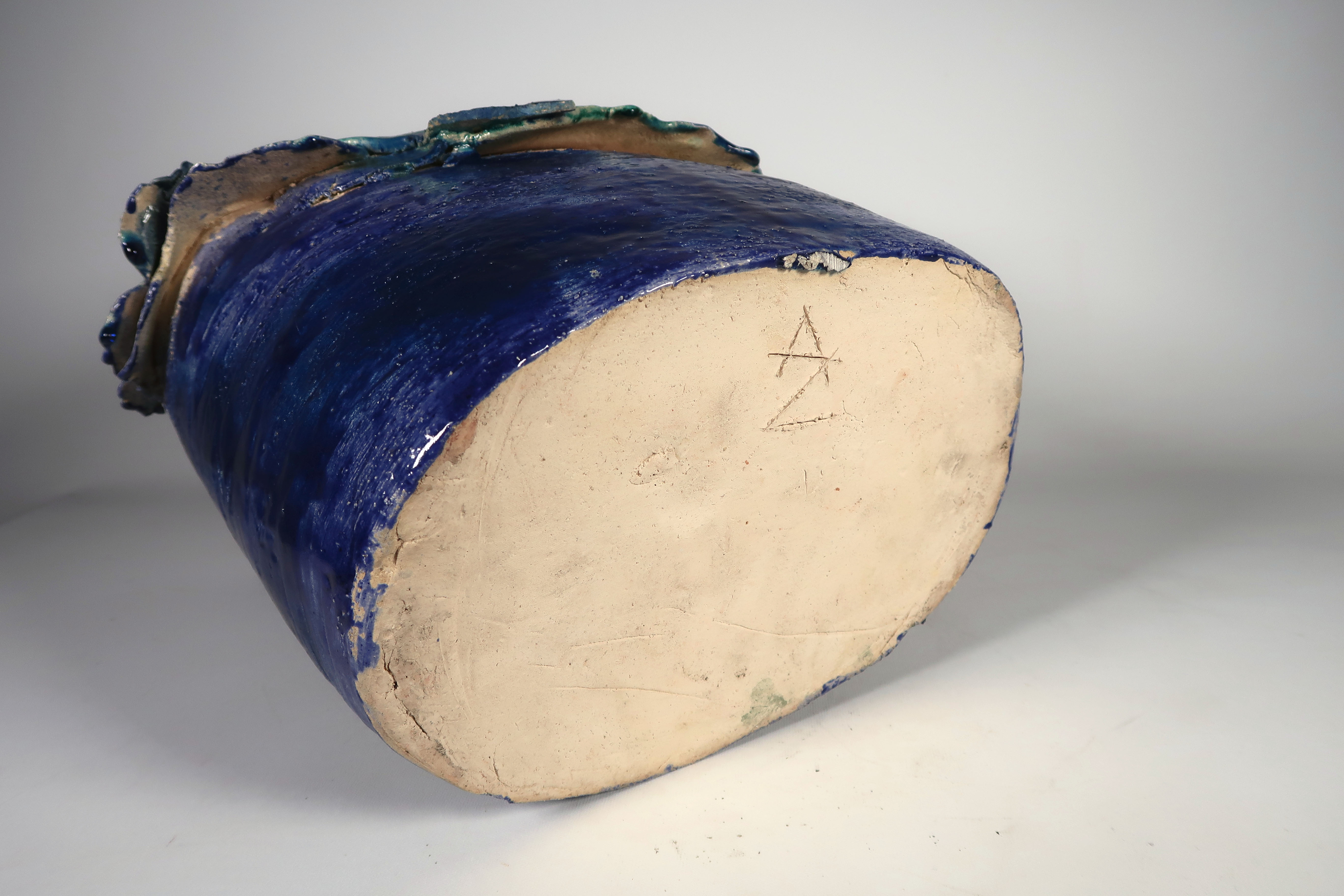 Niet of onleesbaar gesigneerd - Keramiek, Blauwe vaas kopen? Bied vanaf 1!