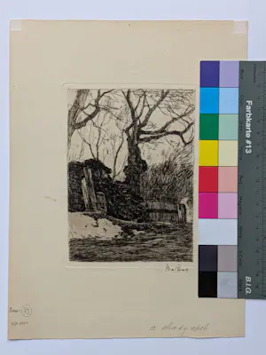 Willem de Zwart - 1889 - Takkenbos bij een heining met bomen kopen? Bied vanaf 40!