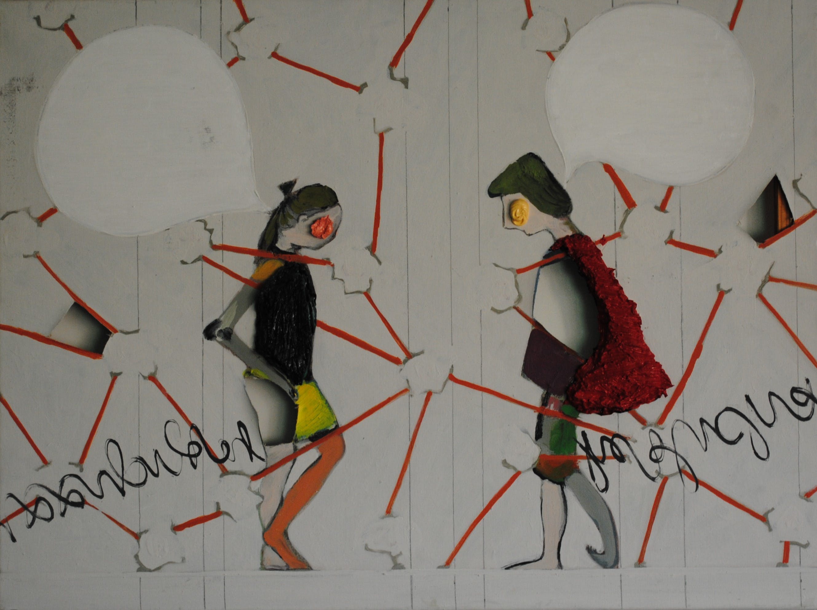 Toon Teeken - Olieverfschilderij 'Lichaam' uit 2005 verkocht voor € 1450!