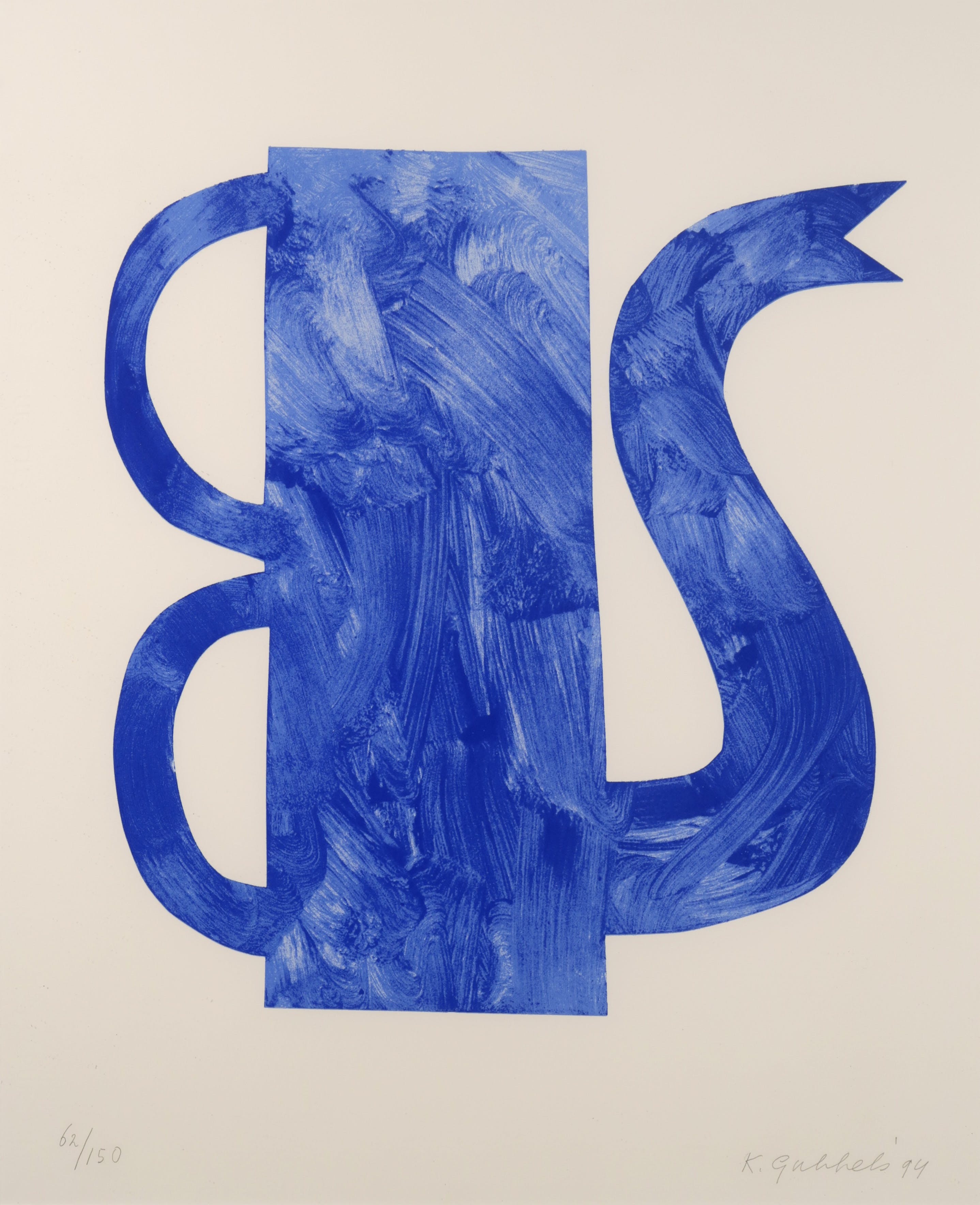 Klaas Gubbels - Litho, Blauwe kan - Ingelijst kopen? Bied vanaf 350!