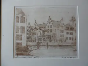 Willem Hopman - Ets, De kaasmakers gracht te Alkmaar. kopen? Bied vanaf 35!