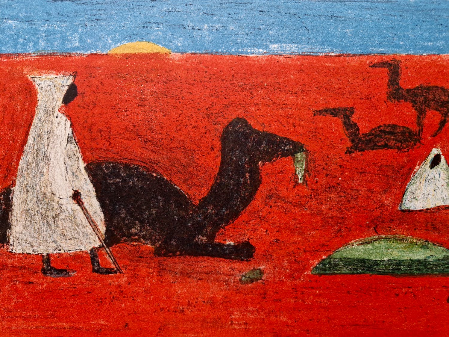 Ernst Morgenthaler - Fünfziger Jahre - original Lithografie - Beduinen in der Sahara signiert kopen? Bied vanaf 28!