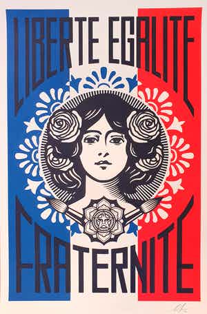 Shepard Fairey - LIBERTÉ, ÉGALITÉ, FRATERNITÉ verkauft für € 85!