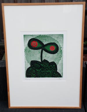 Enrico Baj - ingelijste ets:Catherine Marie de Lorraine Duchesse - 1967 (mooie houten lijst) kopen? Bied vanaf 199!