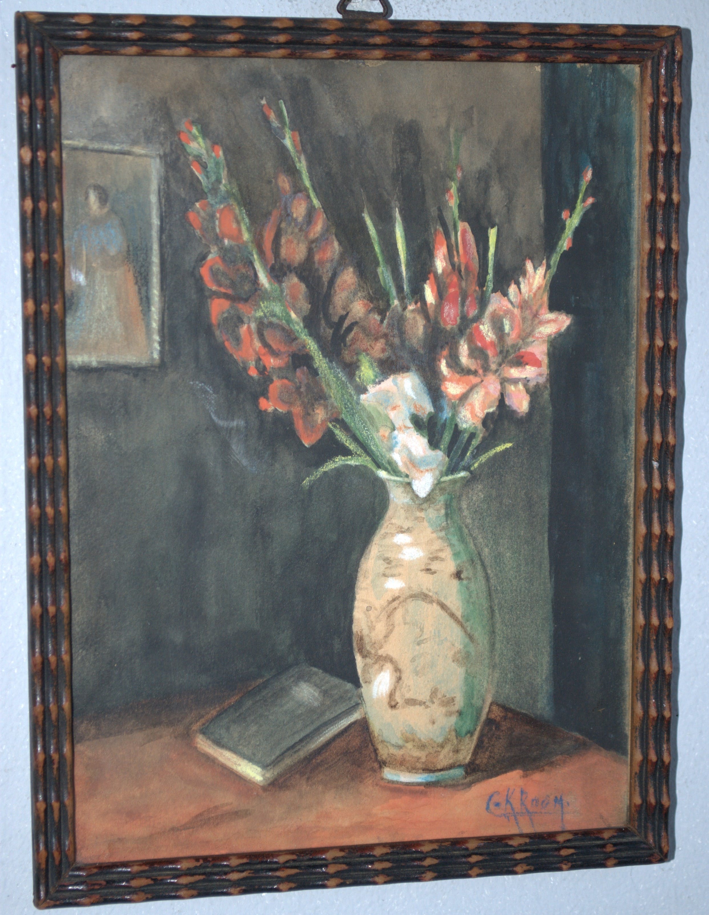 Niet of onleesbaar gesigneerd - stilleven in een vaas - aquarel & krijt - gesigneerd en gestempeld kopen? Bied vanaf 1!