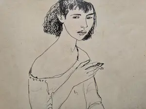 Dries van den Broeck - Vrouw op kruk (1946) kopen? Bied vanaf 75!