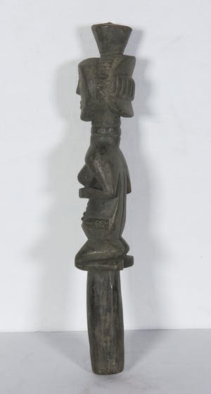 Hemba - Zeldzame houten heerser-stok met vrouwenfiguur kopen? Bied vanaf 1!