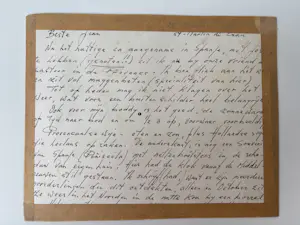 Harry Lips - Tekening/postkaart ‘nettenboetster in schaduw van eigen huis’ kopen? Bied vanaf 25!