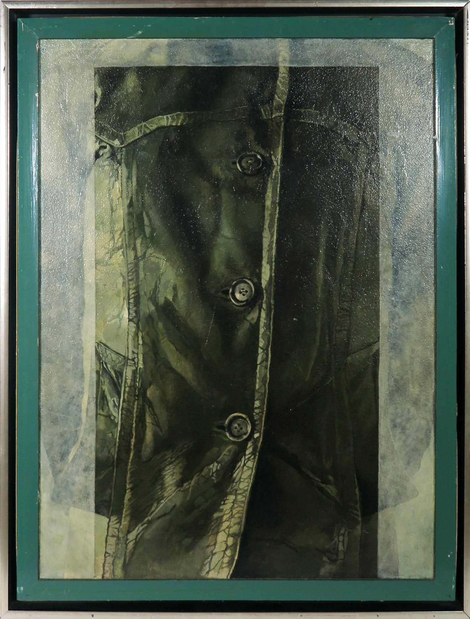 Niet of onleesbaar gesigneerd - Olieverf op board, Geknoopte jas kopen? Bied vanaf 1!