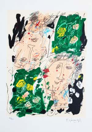 Kees Salentijn - Kleurenzeefdruk VETIDOS VI Handgesign. verkocht voor € 65!