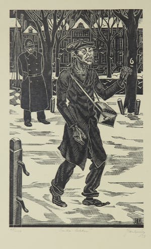 Jan Pzn. Franken - Houtsnede, Pinda-Lekker! kopen? Bied vanaf 50!