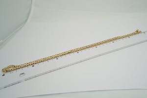 1234- Massief (102gr!) 18 karaats geelgouden "Konings" ketting - Lang formaat kopen? Bied vanaf 2800!