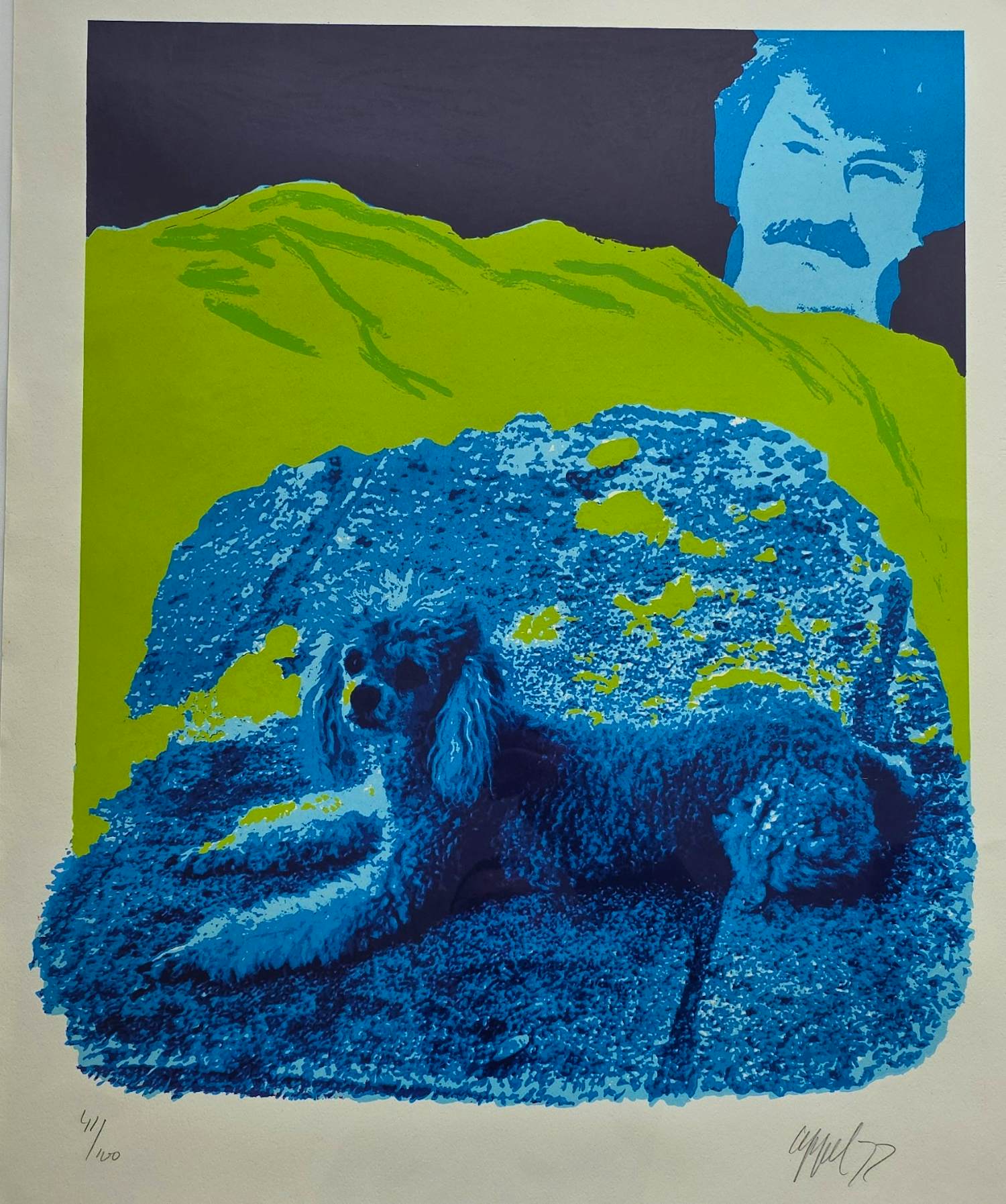 Karel Appel - zonder titel - 100 ex - 1977 - ingelijst - groot kopen? Bied vanaf 450!