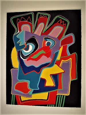 Marianne Naerebout - Grote expressionistische Zeefdruk " Louder than words " oplage 150 ex. verkocht voor € 40!