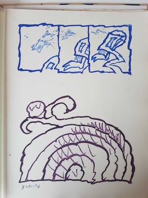 Pierre Alechinsky - Le rêve de l'ammonite kopen? Bied vanaf 2500!