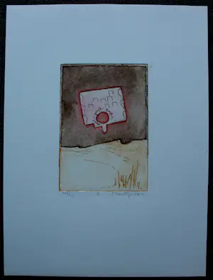 Jan Montyn - Boek met 10 etsen en enkele gedichten: les sept paysages de l'inconnue - 1972 kopen? Bied vanaf 699!