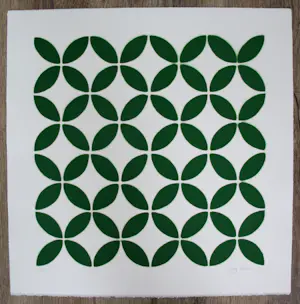 Hugo Kaagman - Zeefdruk: Tegelcompositie - 1999 kopen? Bied vanaf 50!