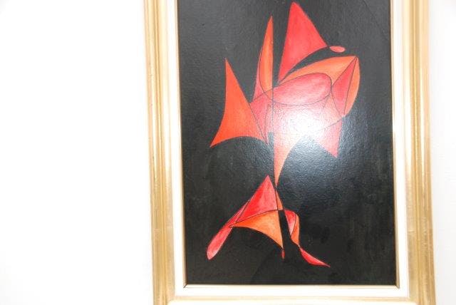 Maria Adela Piscaro - OLIE VERF "VISSEN" verkocht voor € 55!